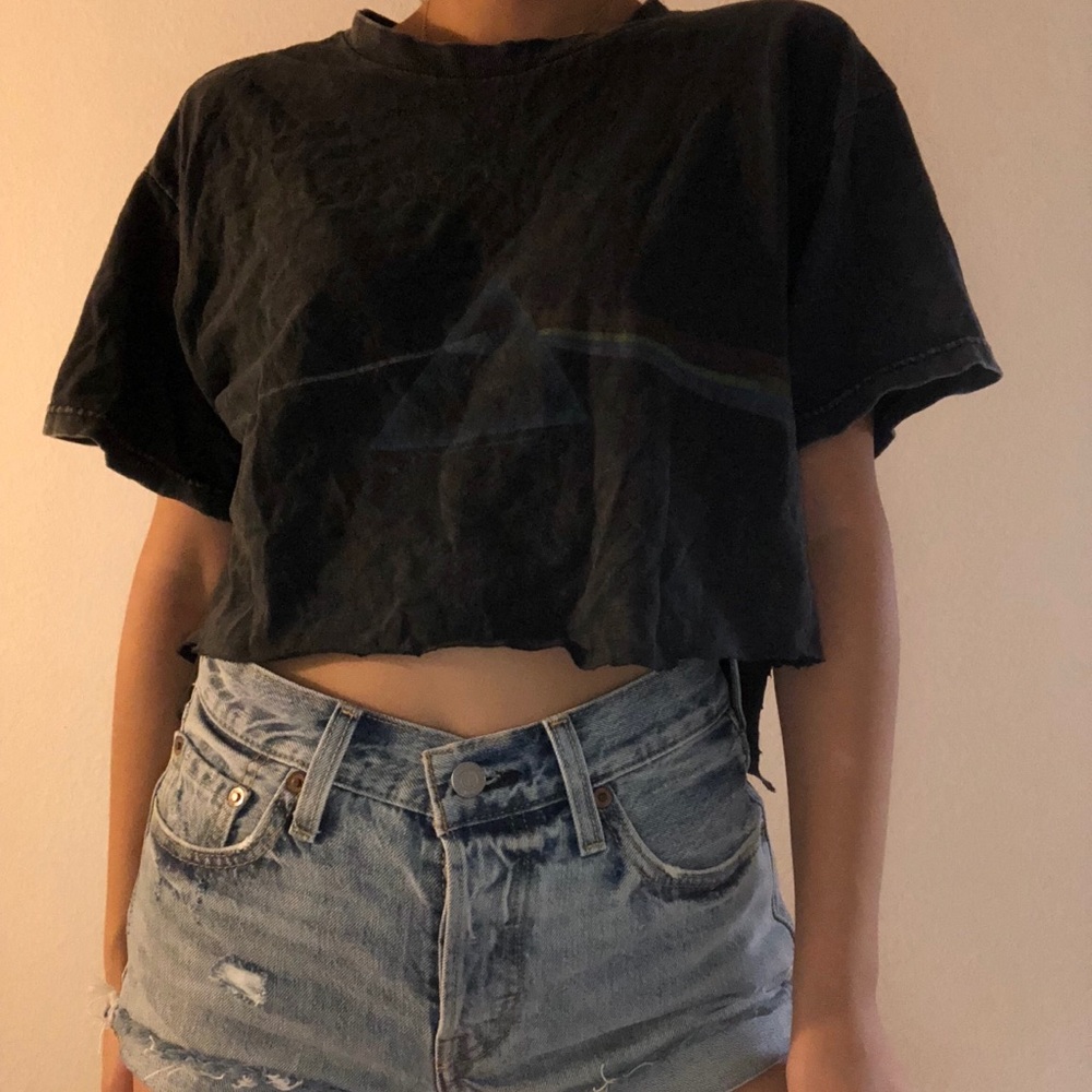 Pink Floyd Graphic Band Tour Cropped Tee